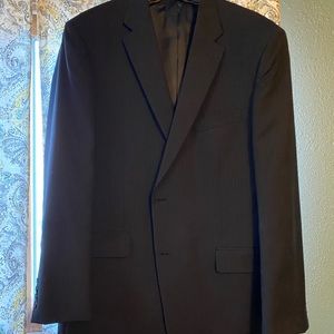 Three piece Men’s blue pink stripe suit